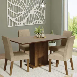 madesa Keila 4 Seater Dining Set in Wood Finish-picture-19