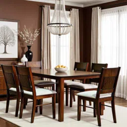 hometown Luster 6 Seater Dining Set In Natural Finish-picture-36