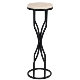 essenza maison Ivory Eclipse End Table in Black Finish image 3