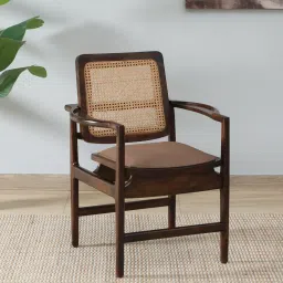 woodsworth from pepperfry Bohlen Sheesham Wood Arm Chair In Walnut Finish image 1