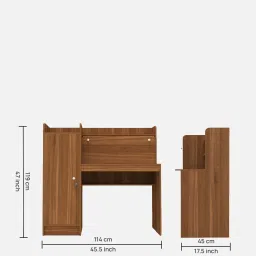 spacex Wolf Hutch Desk In Lyon Teak Finish image 2