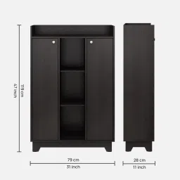 crystal furnitech Costa Wood Cabinet in Wenge Finish image 2