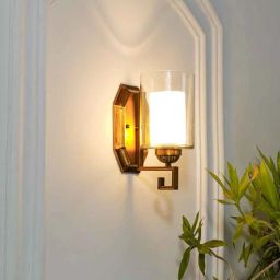 kapoor lampshades Feiss Single Arm Wall Light in Brass Finish-picture-3