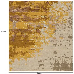 the weaver Beige Abstract Wool 4 ft x 6 ft Hand Knotted Carpet image 3