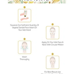 Vegetal Sandal Face Wash for Instant Brightening - 100 ml image 4