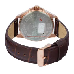 Alexandre Christie Men Dial & Leather Textured Straps Analogue Watch 1031MDLRGSL image 3