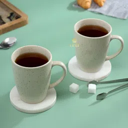 DULI White 2 Pieces Coffee Mugs - 250 ml image 1