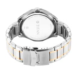 Titan Men Dial & Stainless Steel Bracelet Style Straps Analogue Watch 1829KM06 image 3