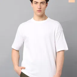 SILISOUL Pack of 2 Drop Shoulder Sleeves Bio Finish Oversized Pure Cotton T-shirts-picture-37