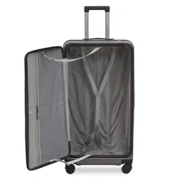 swiss military Jade Hard Top Trolley Bag - Durable Polycarbonate Luggage with TSA Lock, 8-Wheel Spinner, Expandable Storage & Anti-Theft Zipper - Stylish Travel Suitcase in Dark Grey, 28" Travel Bag image 3