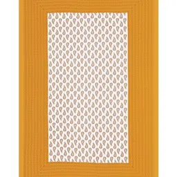 HOMELINE Yellow & White Ethnic Motifs 140 TC Single Bedsheet with 1 Pillow Covers image 5