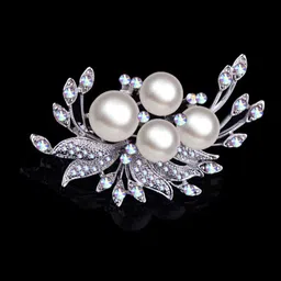 SYGA Crystal Rhinestone Studded Flower Charm Brooch-picture-17