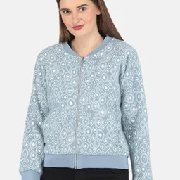 Monte Carlo Women Blue Printed Sweatshirt-picture-17