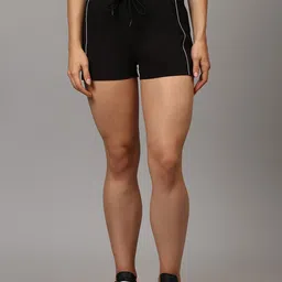 Campus Sutra Women Black Training or Gym Sports Shorts with e-Dry Technology Technology-image-31