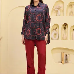 First Resort by Ramola Bachchan Printed Long Sleeves Shirt With Trousers-picture-1