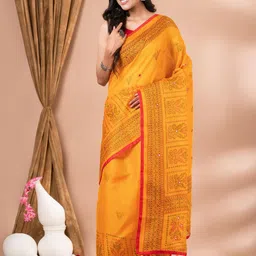 MAHALASA Floral Embroidered Saree-picture-45