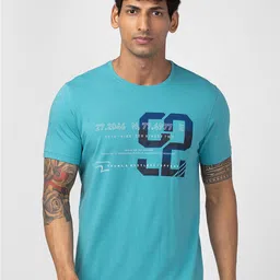SPYKAR Men Typography Printed T-shirt-image-1