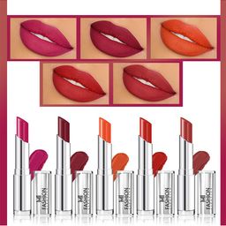 MI FASHION Set of 5 Long Lasting & Creme Matte Lipstick - 3.5 g Each-picture-15