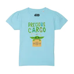Star Wars by Wear Your Mind Girls Blue Typography Printed Star Wars T-shirt-picture-49