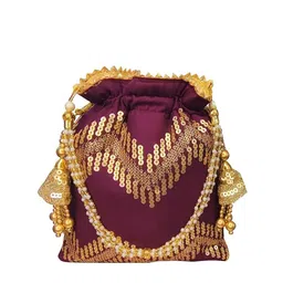 FRINGES Embellished Beaded Tassel Potli Clutch-picture-42