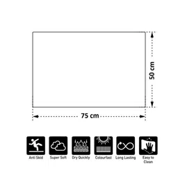 pano Black Abstract MicroFibre 15x10 Inches Antiskid Bath Mats image 2