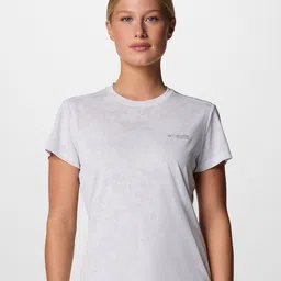 Columbia Women Solid Round Neck T-shirt-image-4