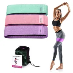 Boldfit Fabric Resistance Band - Loop Hip Band for Women & Men for Hip, Legs, Stretching, Toning Workout-image-5