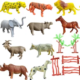 zesthome 15 pcs Animal Toys Set for Kids - Small PVC Rubber Animals Toys (3 inches)-picture-21