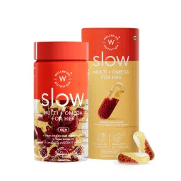 Wellbeing Nutrition Slow Multi + Omega for Her Multivitamin capsule for Women | Multivitamin multimineral for women | Vegan omega-3 oil, B-complex, Antioxidant blend | For better energy & immunity, hormonal health (60 Capsules)-image-36