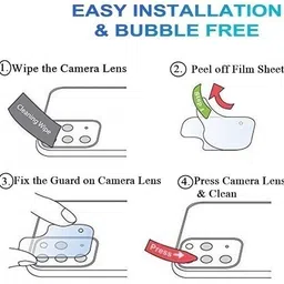 RANKART Back Camera Lens Glass Protector for F27 Pro Plus 5G With 9H Hardness, Anti-Shock, Air Bubble Free, Ultra HD image 3