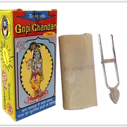 srihari108 Natural Gopi Chandan Tika 140gm with Tulsi Shape Tilak Stamp-picture-21