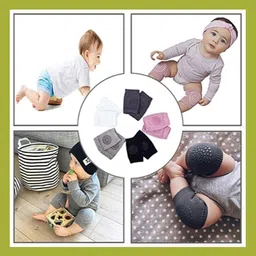 safe-o-kid Crawling Baby, Toddler, Infant Anti-Slip Elbow and Knee Pads/Guards-Dark Grey Grey Baby Knee Pads image 3