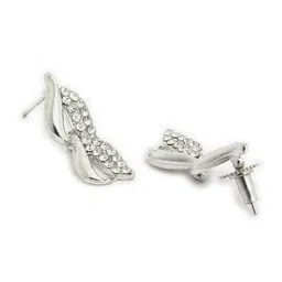 ZENEME Silver-Plated & White American Diamond Studded Jewellery Set image 4