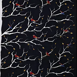 BED-SHEET.COM Black Ethnic Motifs 144 TC Pure Cotton King Bedsheet With 2 Pillow Covers image 2