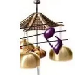shree ji enterprises Synlark 3 Bell Feng Shui Positive Energy Elephant Metal Brass Windchime-picture-44