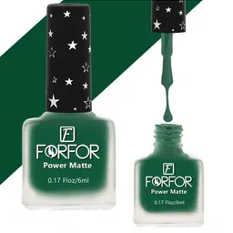 FORFOR Set Of 6 Power Matte HD Colors Long Lasting Nail Polishes - 6ml Each image 2