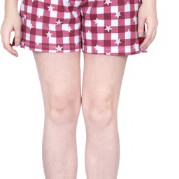 ariel Printed Women Red Casual Shorts-picture-35