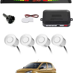 intenzo Universal 4 White Reverse Parking Sensor With LED Display For Cars-14 Safety of Passengers/Car One Alarm Kit-462 Parking Sensor-picture-36