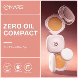 mars Zero Oil Control Medium Coverage All Skin Type 10gm Compact image 2