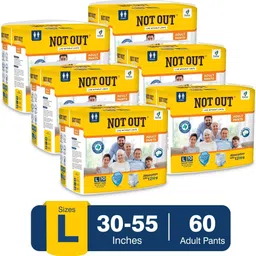 not out Adult Diaper Pants, Large, Waist 75-140cm,Unisex, pack of 6 (60 count) Adult Diapers - L-picture-20