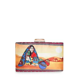 Sabhyata Printed Box Clutch With Shoulder Strap image 4