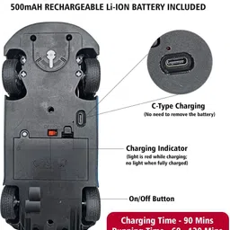 wembley High Speed Mini 1:24 Scale Rechargeable Remote Control car with Lithium Battery image 2