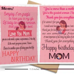 redbakers.in Happy Birthday Mother Greeting Card Greeting Card image 2