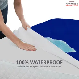 mattress protector Single Size Fitted Terry Cotton Breathable, Stretchable, Waterproof Mattress Cover image 2