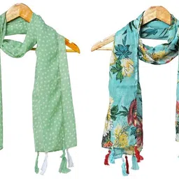stolevilla Printed Chiffon Women Multicolor Scarf, Stole, Fancy Scarf-picture-15