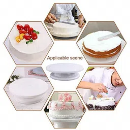 lavnik Non Slip Cake Server 360° Degree Rotating Cake Turntable Decorating Stand Icing Plastic Cake Server image 5