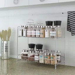 shiyon Dish Drainer Kitchen Rack Stainless Steel Rack 2 Tier Chrome Steel image 3