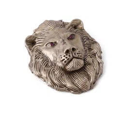 COSA NOSTRAA Men Gold-Toned Lion-King Brooch image 2