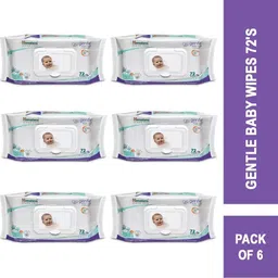 GENTLE BABY WIPES 72'S - PACK OF 6-image-2