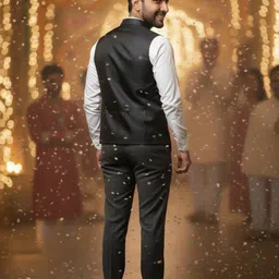 atly Solid Men Waistcoat image 2